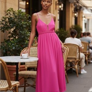 Alice + Olivia Vibrant Pink Maxi Dress